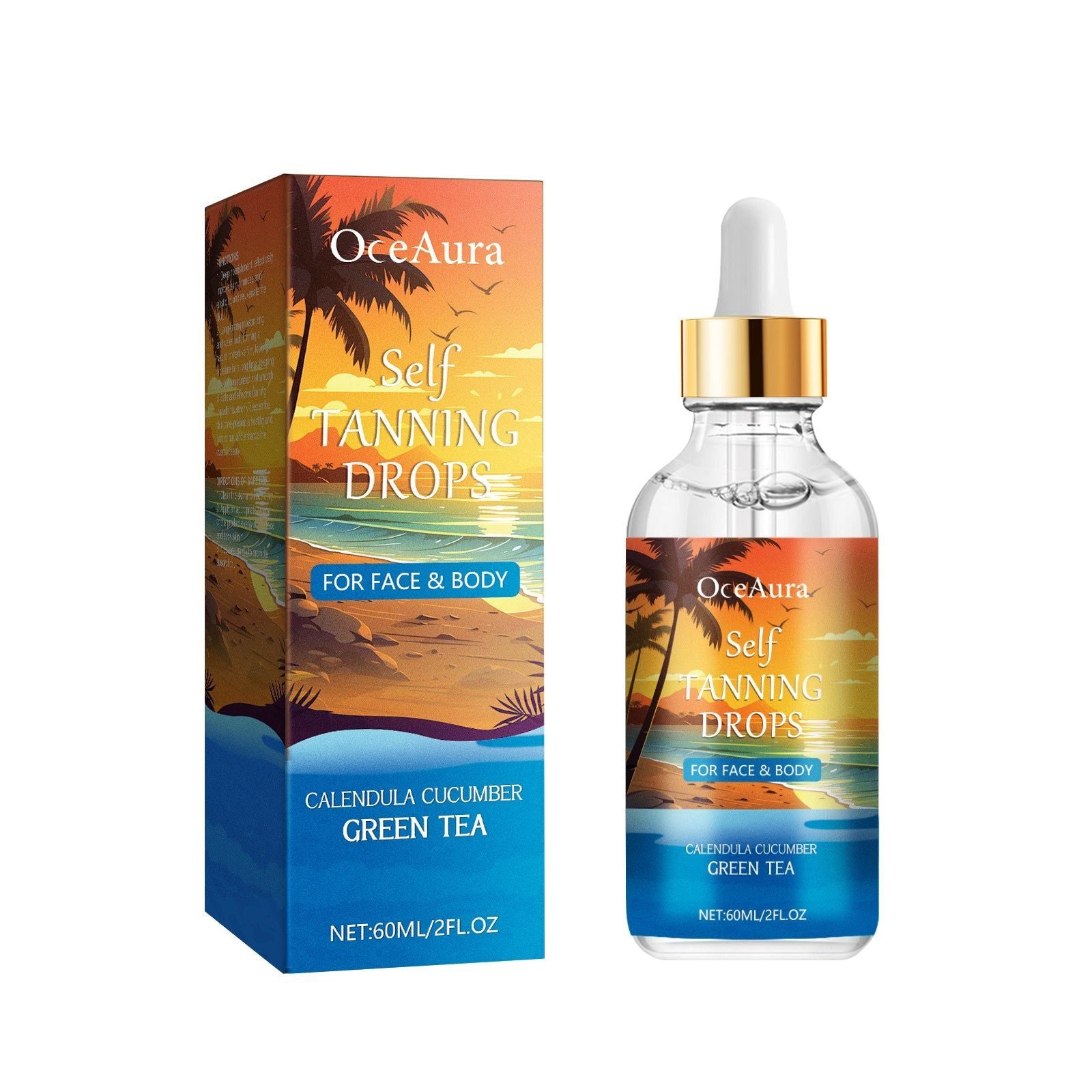 Dark Skin Care Tanning Essence, Natural Glow, Hydrating, Brightening ,60ml