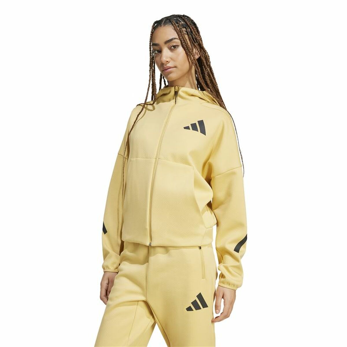 Women's Sports Jacket Adidas Z.N.E. Yellow