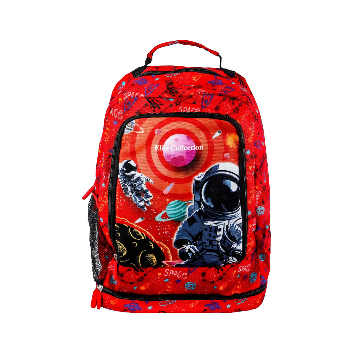 Elite Kids School Backpack, Space Astronaut Planet Print Design