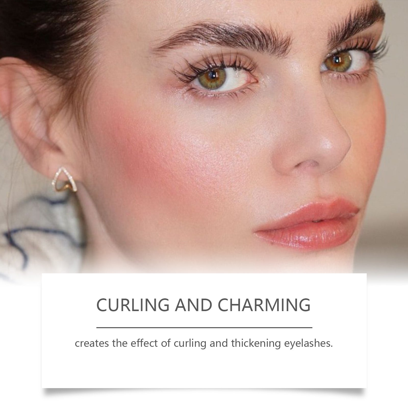 Waterproof Mascara, Curl & Lengthen Naturally, Smudge-Proof, Daily Beauty ,4ml