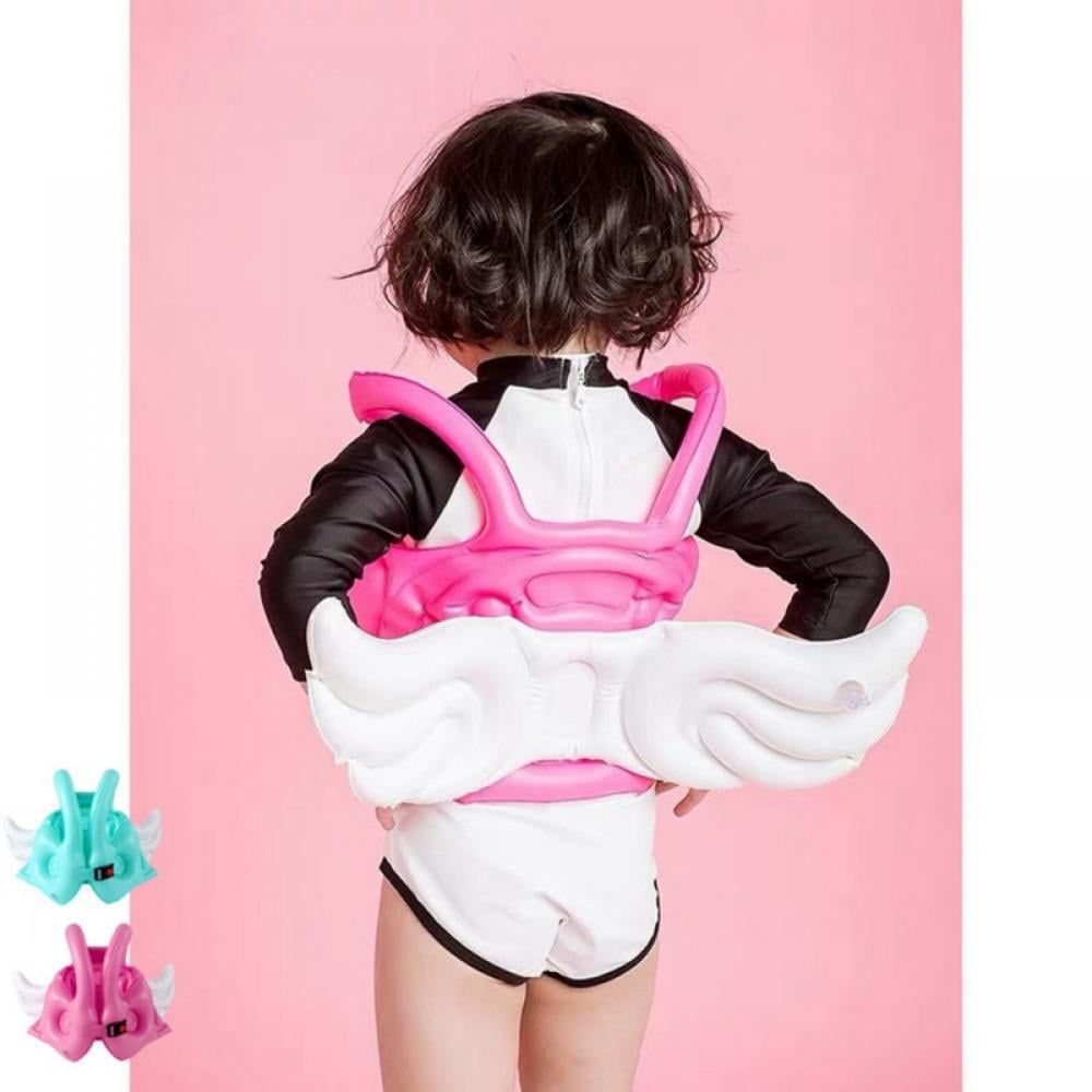 Kids Swim Vest Inflatable Swimming Ring Angel Wing Pool Float For Water Activities
