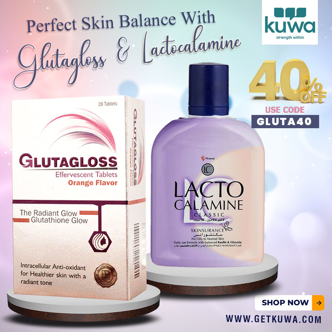 أقراص Glutagloss و Lacto calamine Classic Combo