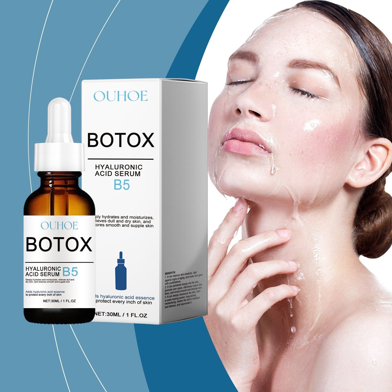B5 Hyaluronic Acid Serum, Fades Fine Lines, Hydrates, Nourishes, Anti-Aging ,30ml
