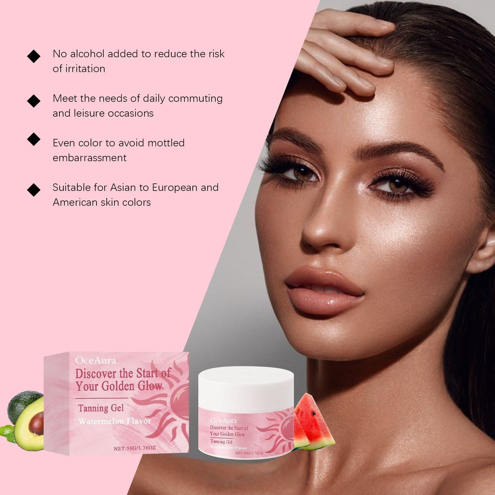 Black Care Gel, Natural Body Care, Brightening, Tanning & Repair, Soft Nourishing Lotion ,50g