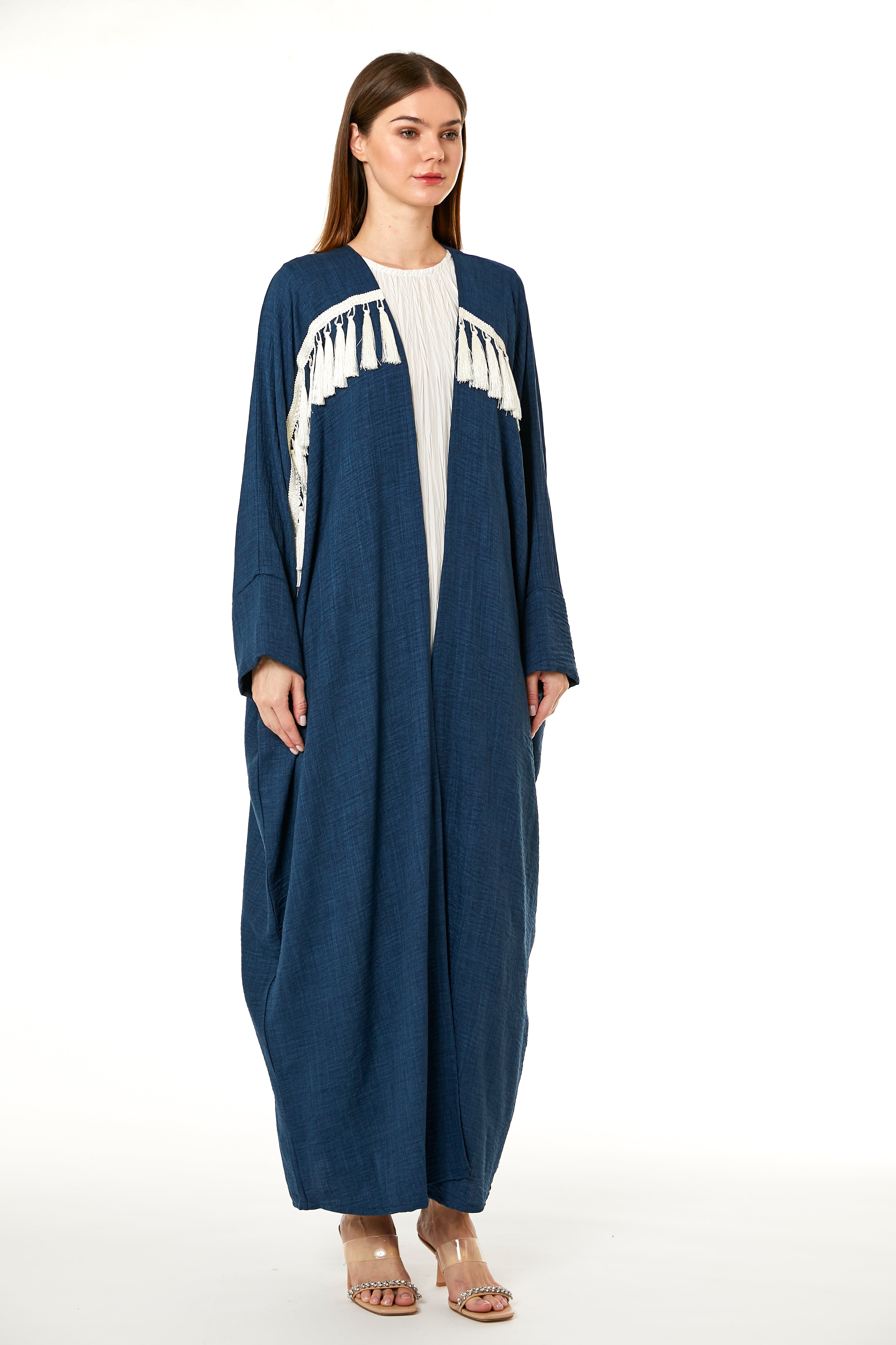 MOiSTREET Navy CEY Melange Abaya