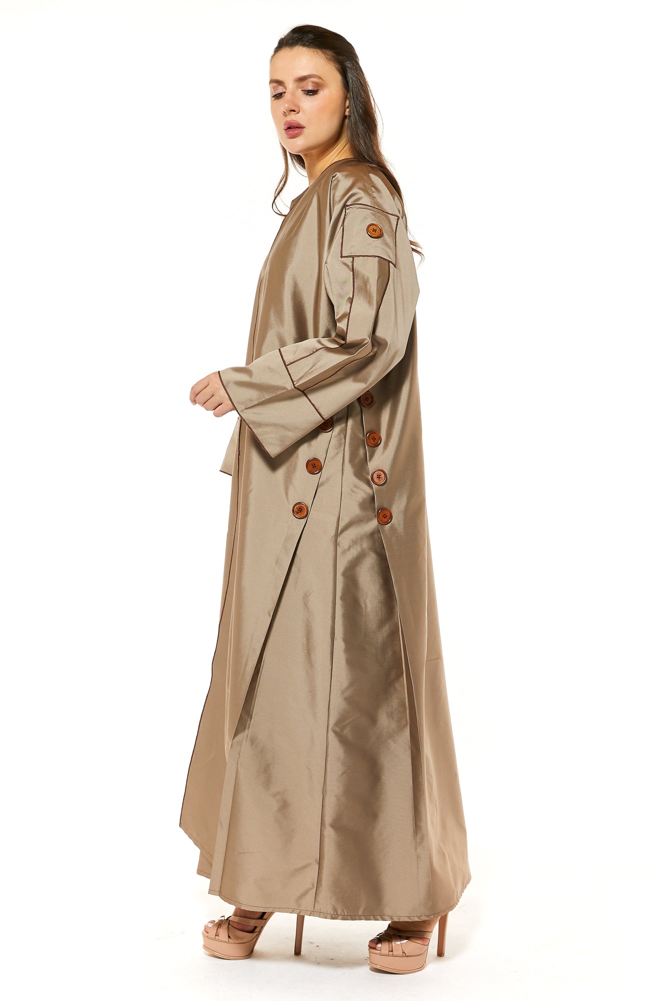 MOiSTREET Tan Casual Abaya