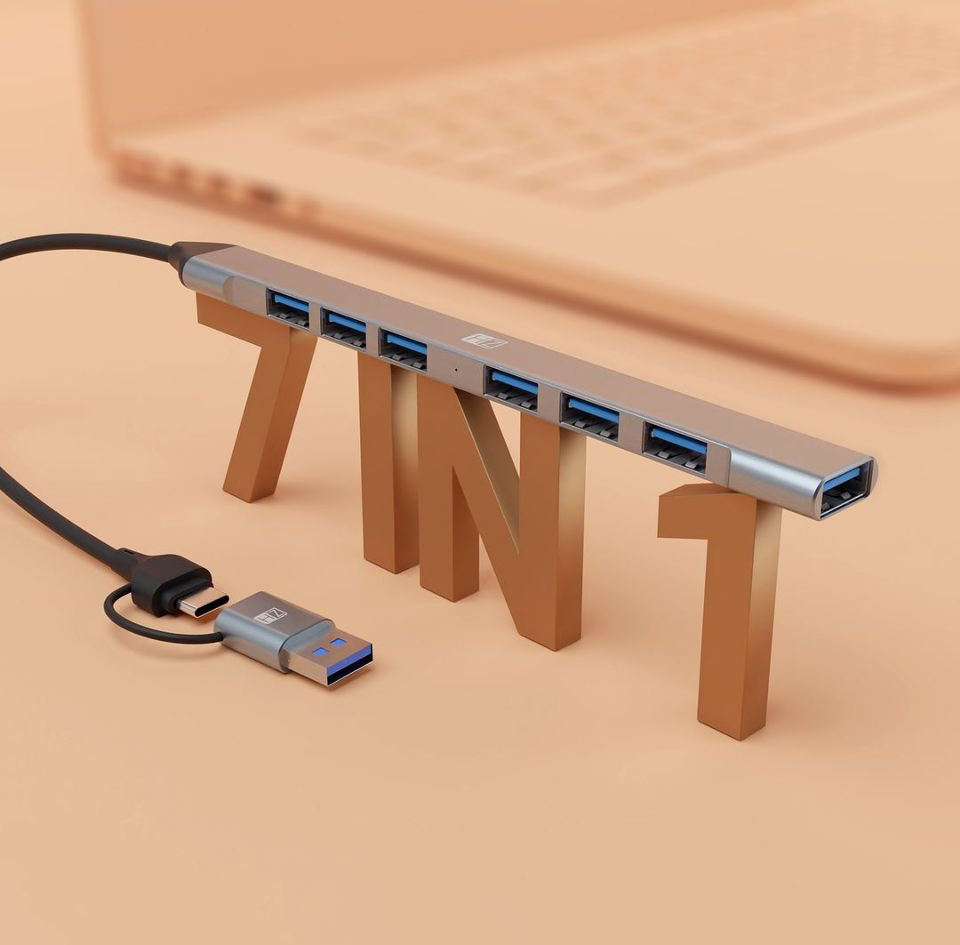 HEATZ 7 IN 1 USB HUB ZU04