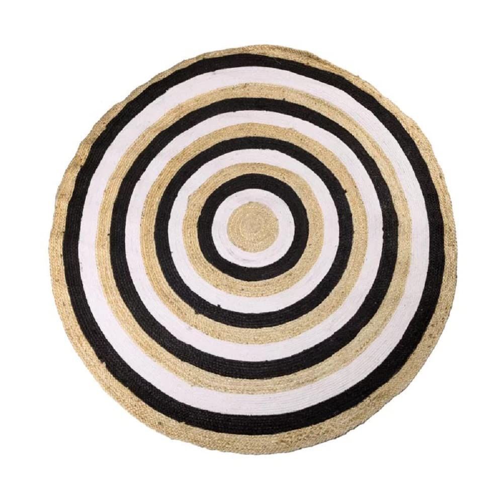 AIESY®  Beautiful Round Shape Reversible Jute Rug