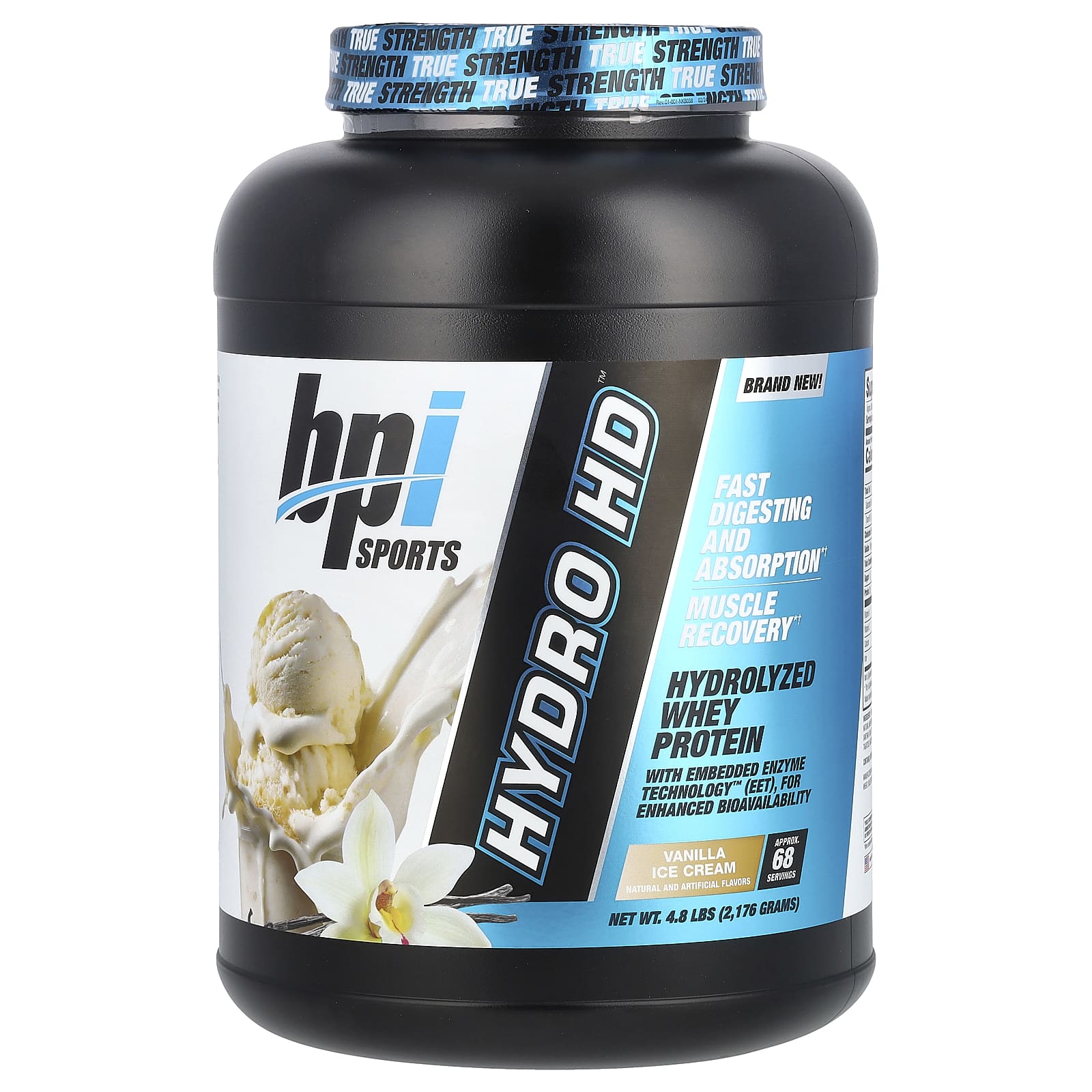 BPI HYDRO HD VANILA ICE CREAM 4.8 LB 68 SERV