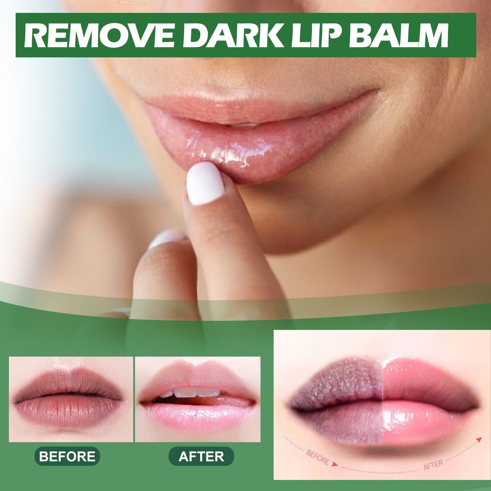 Black Lip Balm Fade Lip Lines Moisturize Break Black Lips Natural Glow ,3g