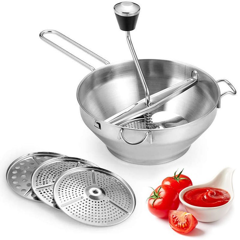 Stainless Steel Strainer Potato Press Strainer for Tomato Sauce Applesauce Puree