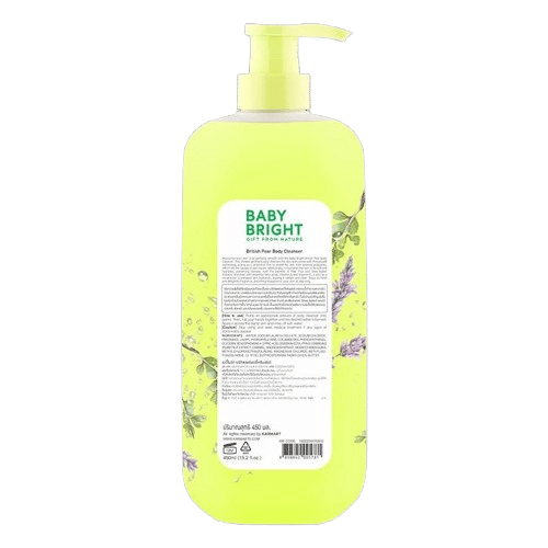 منظف الجسم البريطاني بالكمثرى 450 مل بيبي برايت (ب)