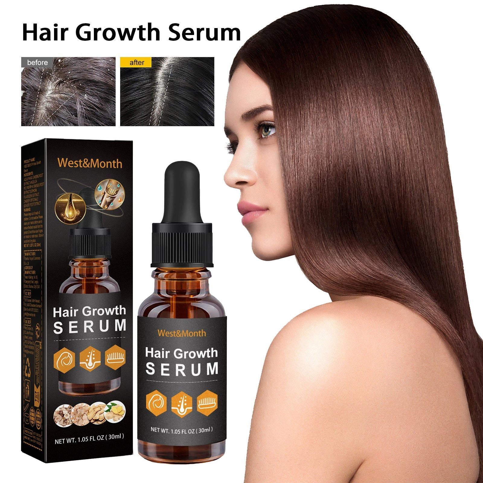 Hair Growth Oil Prevent Hair Loss Nourish Stronger Thicker Hair ,30ml