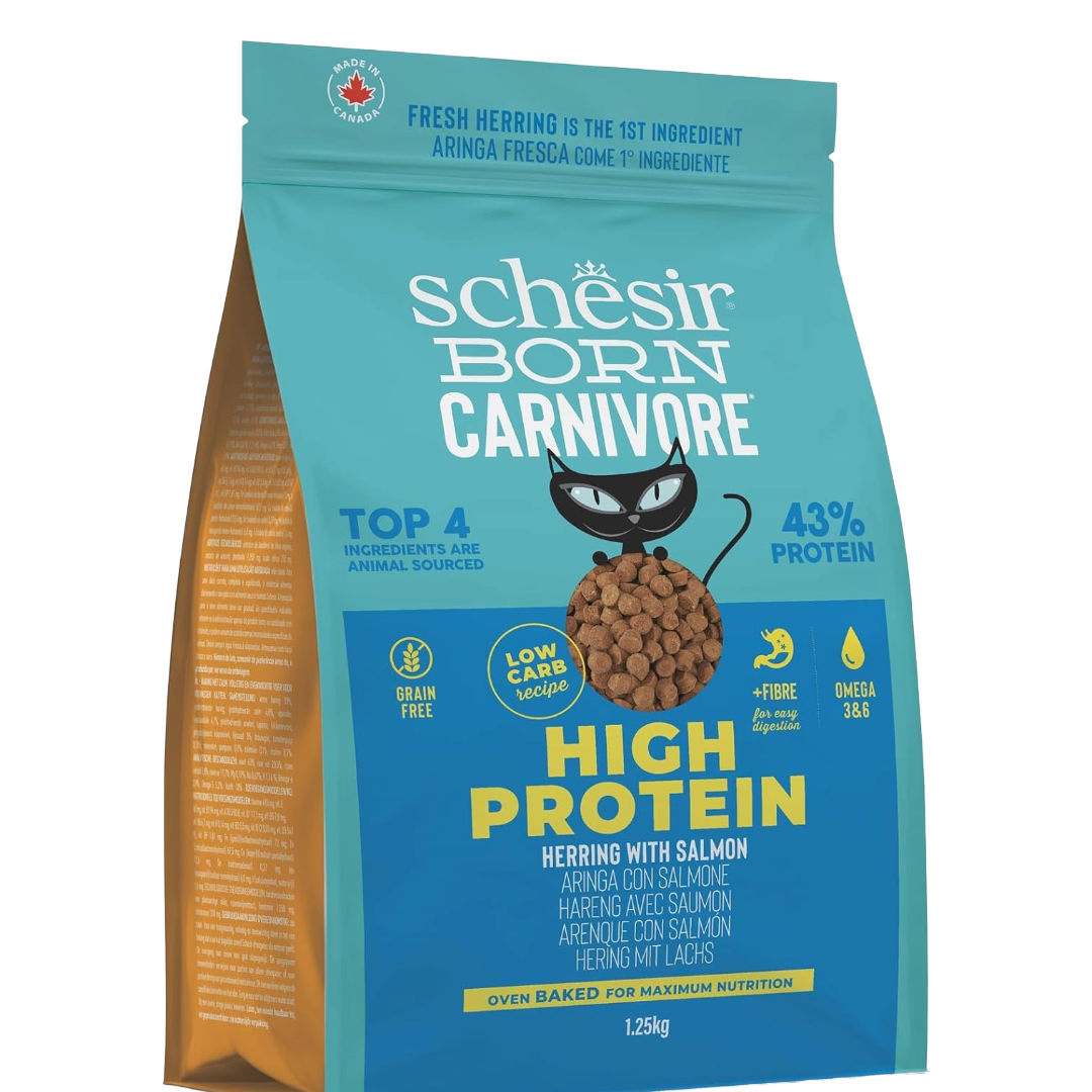 Schesir Born Carnivore Grain Free Oven Baked  Dry Cat Food, 1.25kg