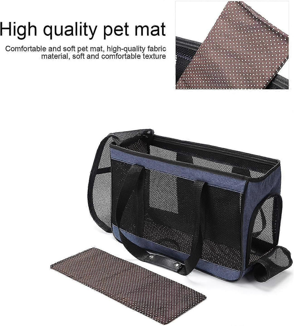 Waterproof Foldable Pet Carrier Bag for Dogs and Cats With Metal Frame