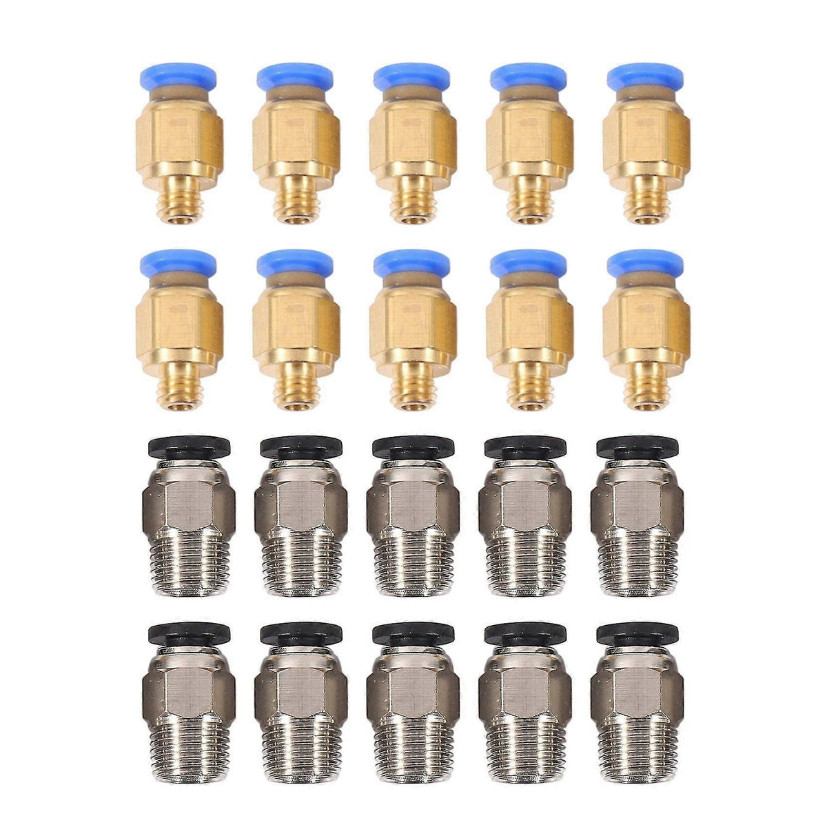 Pc4-m10 Straight Pneumatic Fitting Push To Connect + Pc4-m6 Quick In Fitting For 3d Printer Bowden