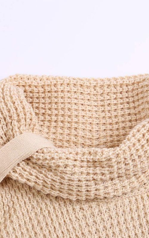 Winter Loose Turtleneck Sweater Long Sleeves Button Casual Pullover For Women