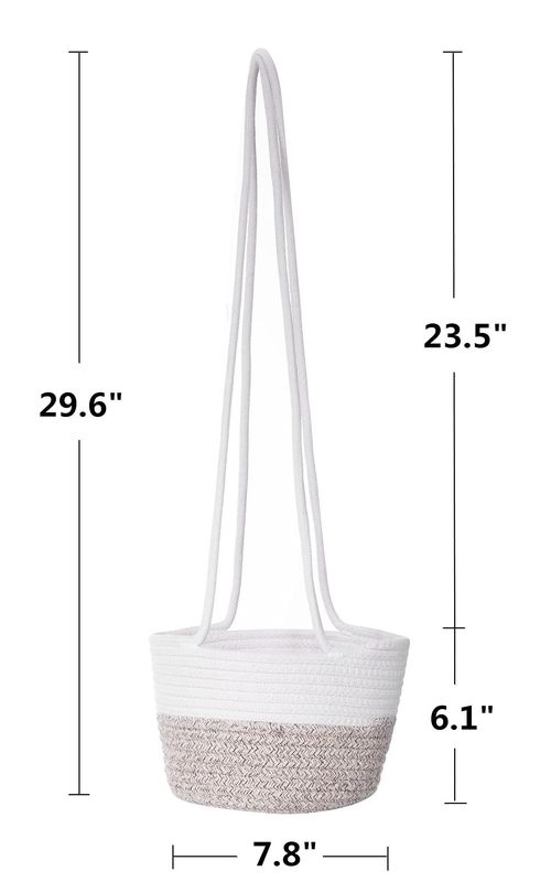 Jute Rope Woven Indoor Plant Hanging Holder For Decor