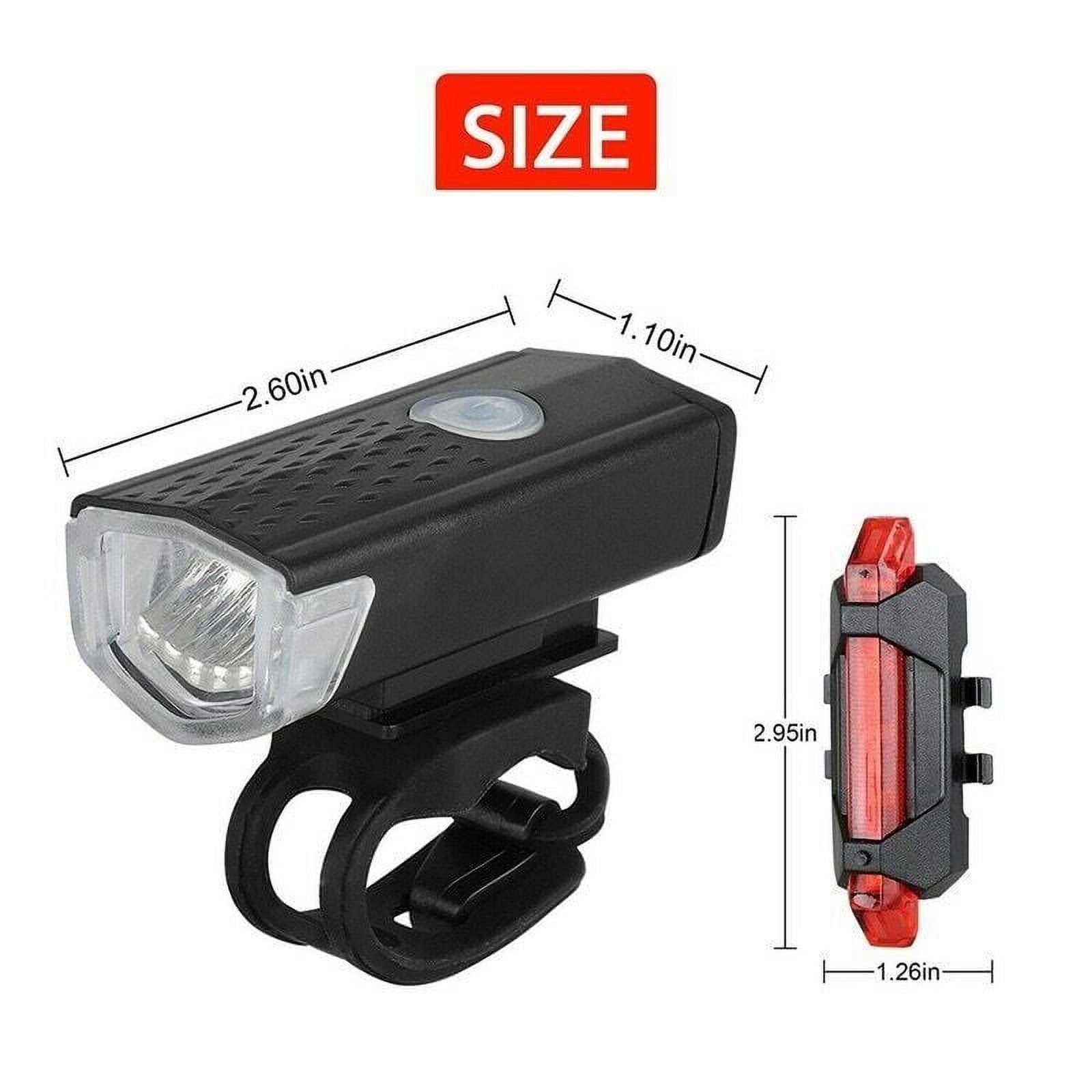 Bright LED Bike Light Set Front Headlight And Rear Taillight For Bicycle Night Ride