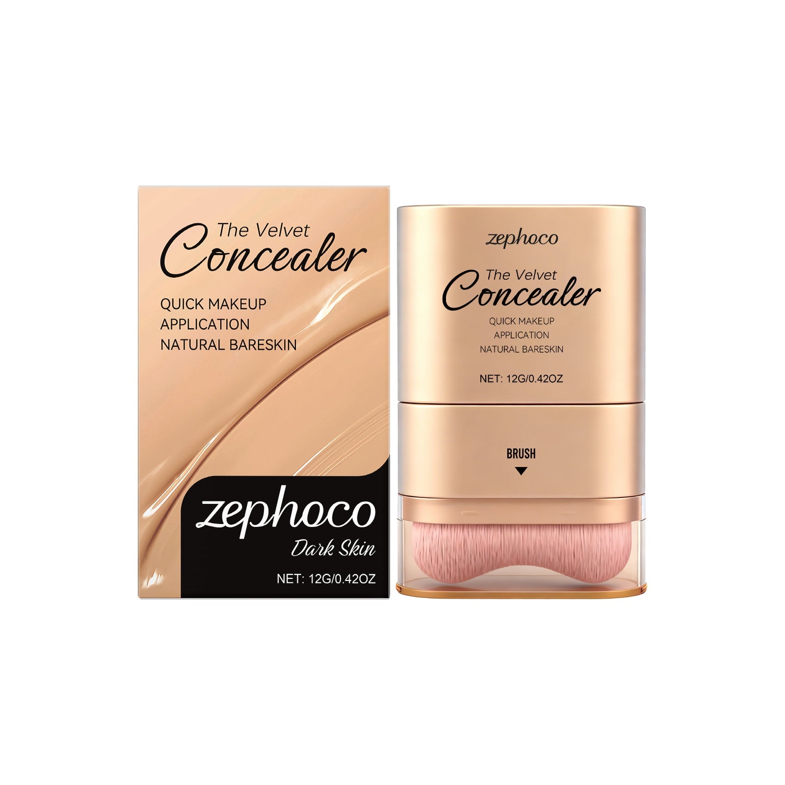 Dark Skin Concealer Foundation Stick, Moisturizing, Natural Face Makeup, All Skin Types ,12g