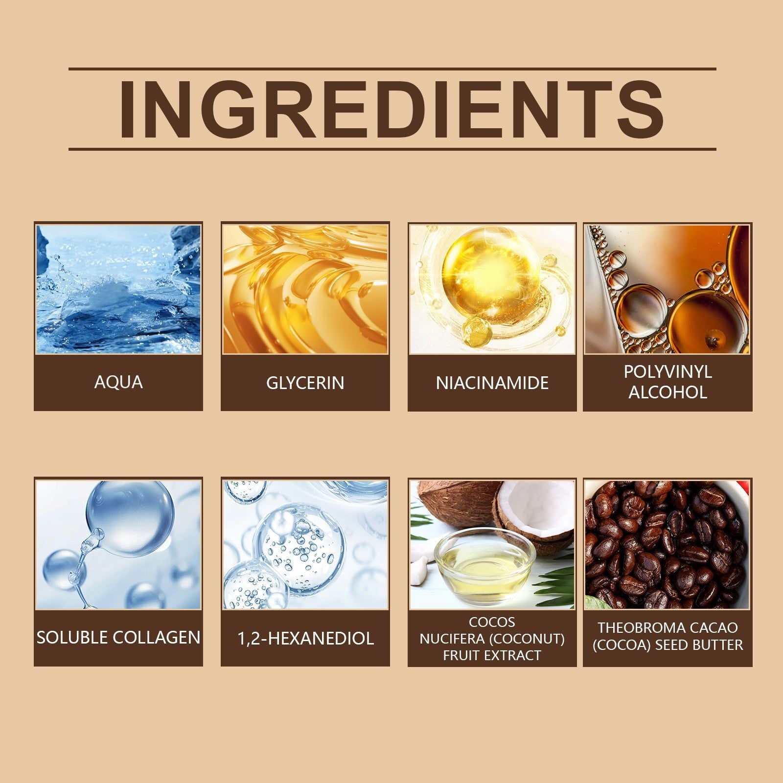Chocolate Nicotinamide Peel Mask, Facial Care, Brightening, Moisturizing, Anti-Aging ,60g