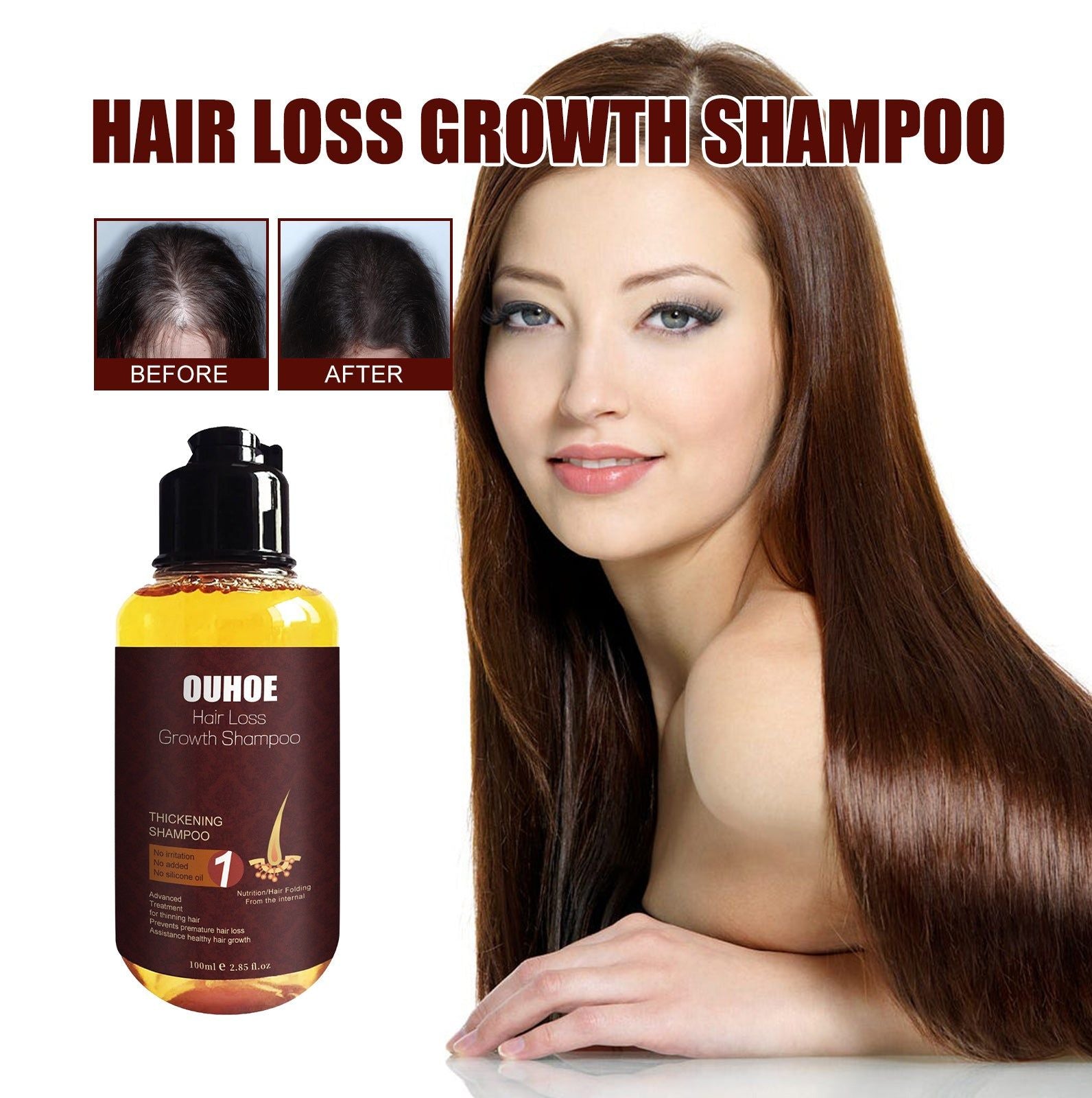 Close Hair Shampoo for Stronger, Brighter, Thicker Hair, Natural Nourishing ,100ml