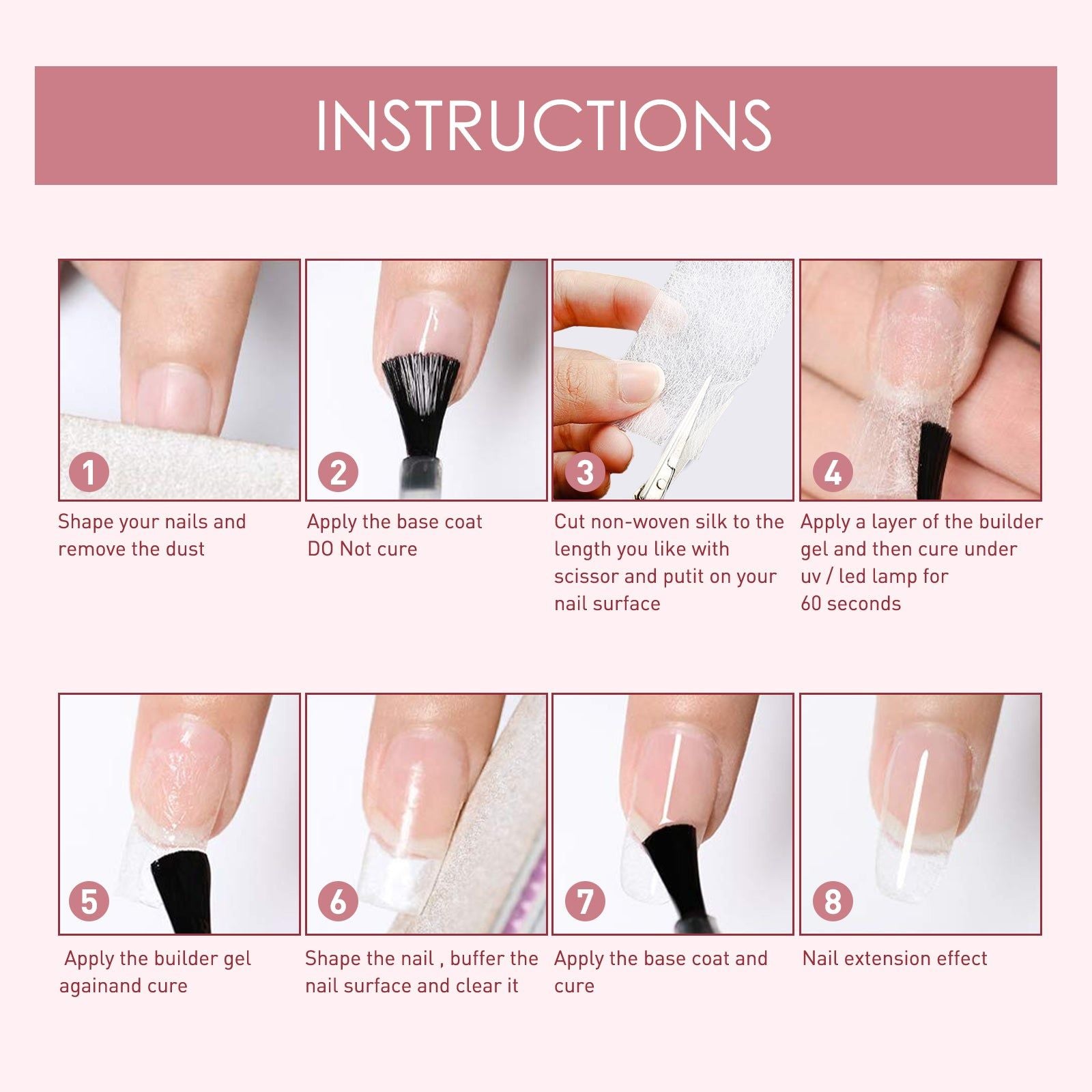 Boost Nail Strength with Fibre Extension Adhesive, Quick-Dry, Long-Lasting Gel ,20ml