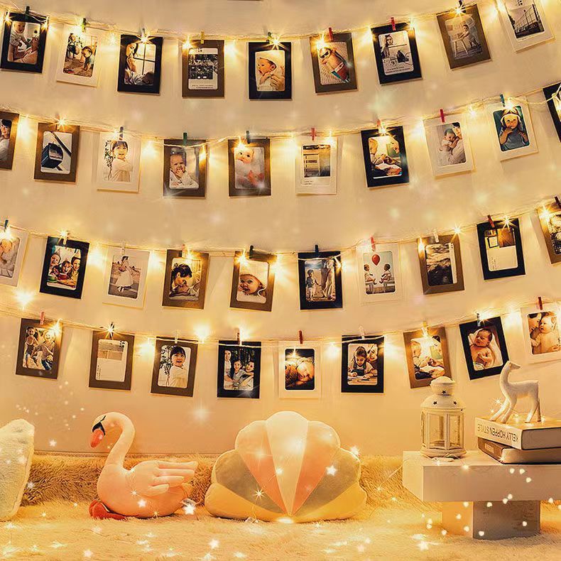 Photo Clip String Lights Photo Display Lights Bedroom Wedding Wall Decoration