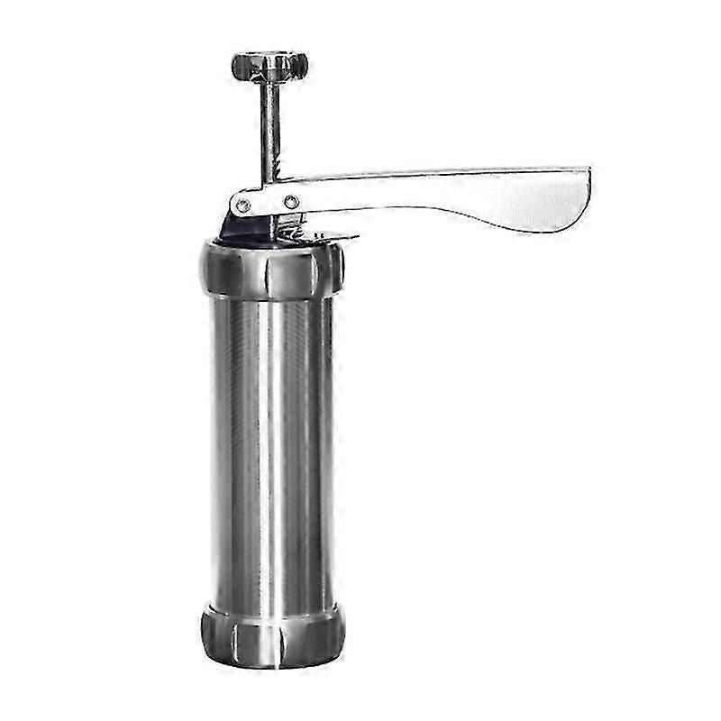 Biscuit Maker Safe Portable Aluminum Alloy Manual Cookie Press Tool With 10 Molds For Home