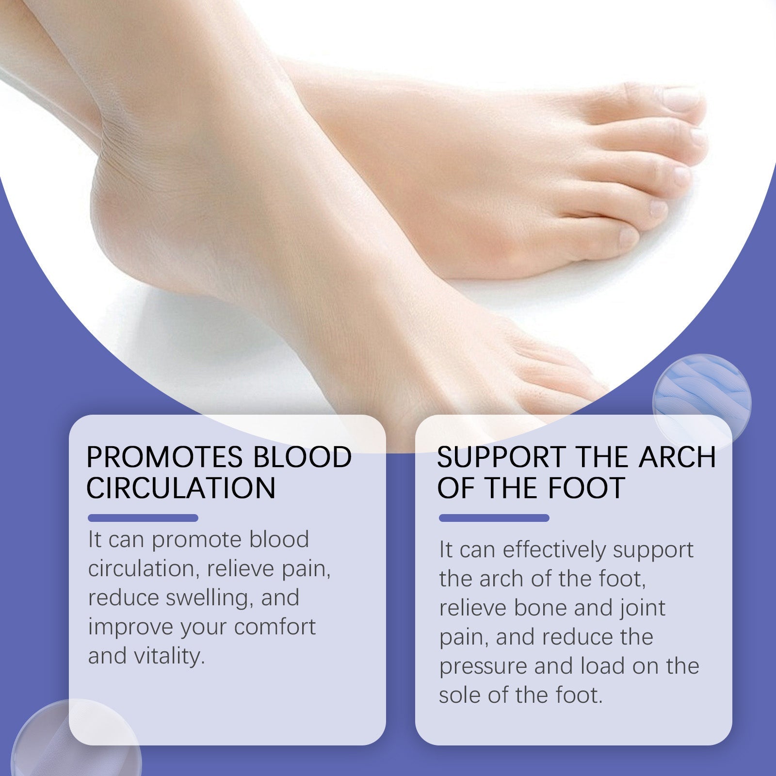 Premium Foot Care Support, Pain Relief, Arch & Ankle Stabilizer, Comfortable, Breathable ,1pcs