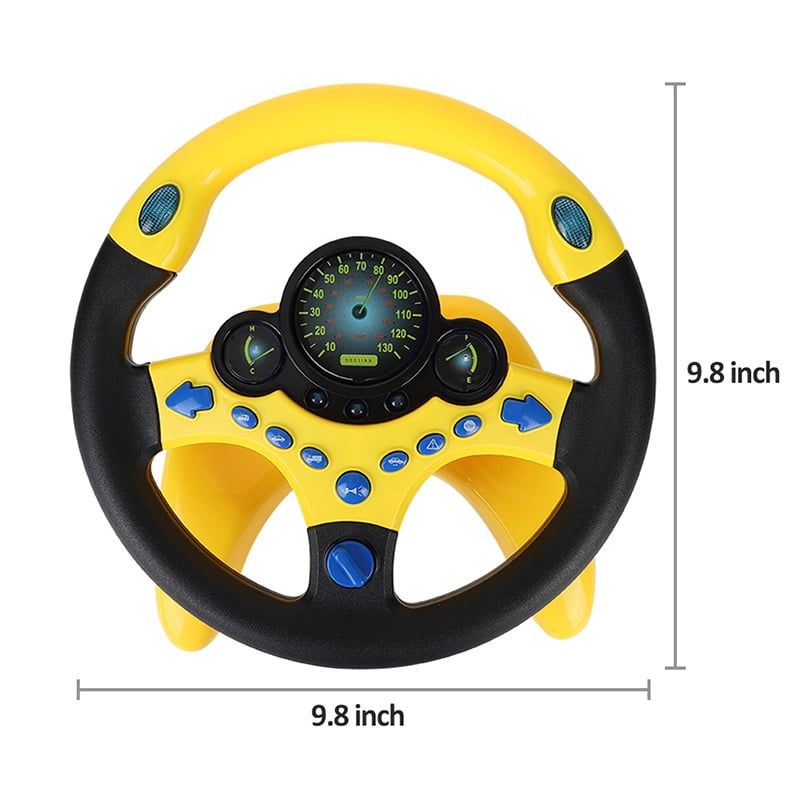 Steering Wheel Toy Simulation Driving Controller With Music Lights Kids Gift