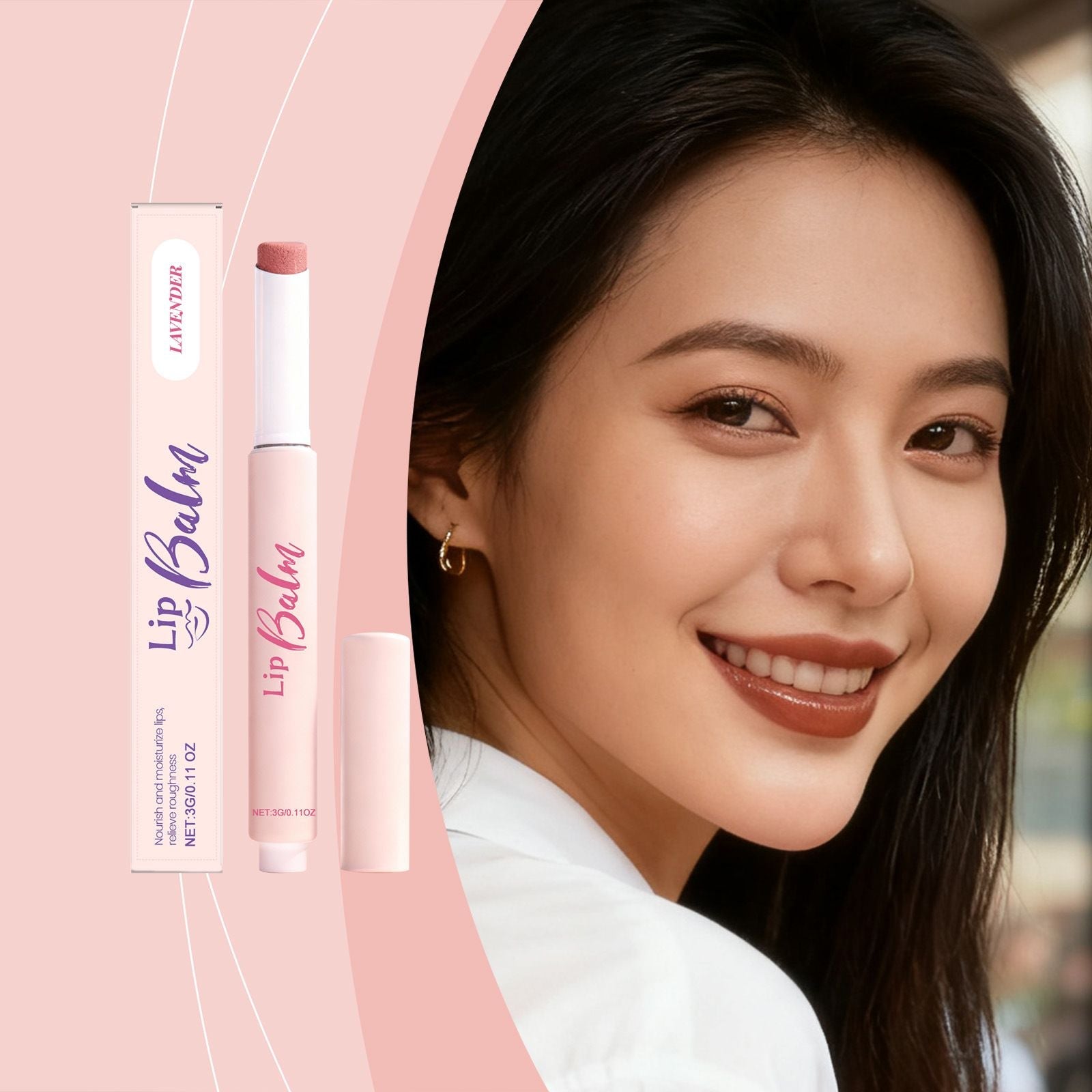 3g Lavender Lip Balm with Moisturizing and Smooth Care