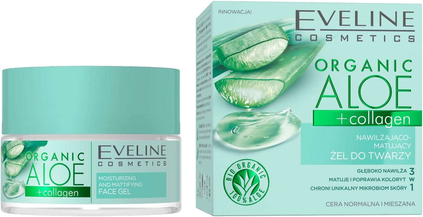 جل الوجه المرطب والمطفي Ev Org Aloe + Collagen 50 مل
