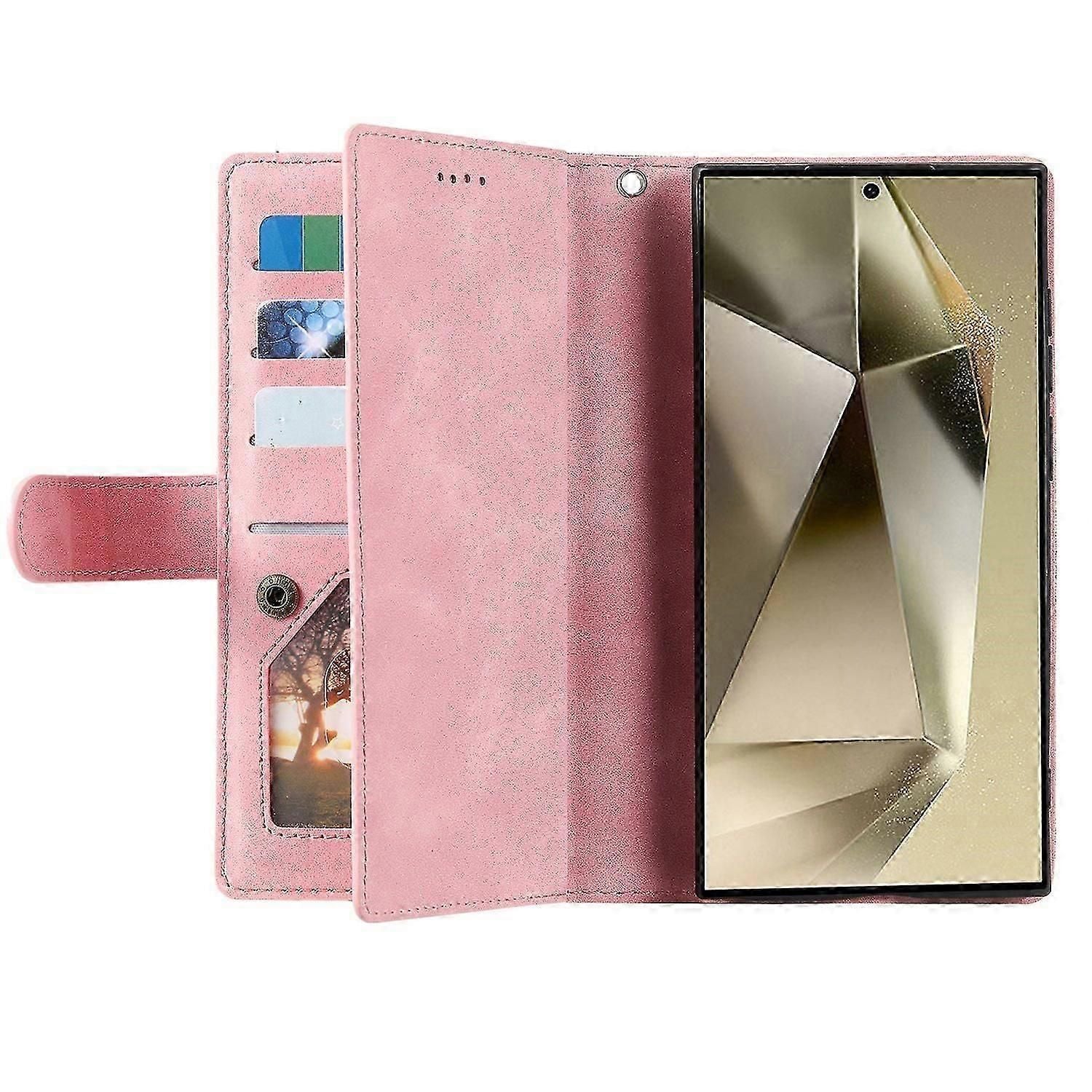 Wallet Case Compatible with Samsung Galaxy S25 Ultra - PU Leather Cover with 9 Card Slots & Magnetic Closure