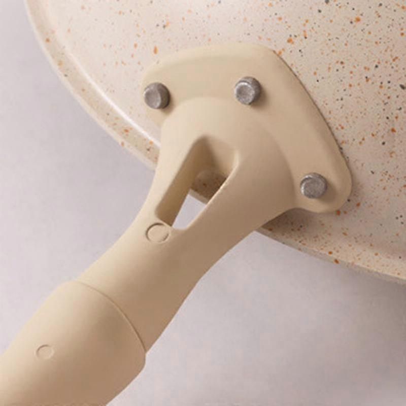 Thickened Bottom Stone Frying Multifunction Non-stick Pans Deep Nougat Pot Big Mouth Wok 20cm
