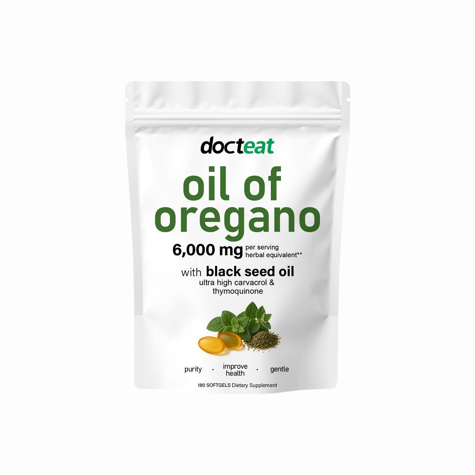 Boost Immunity with Oregano Oil Capsules, Daily Body Care for Vitality ,180pcs