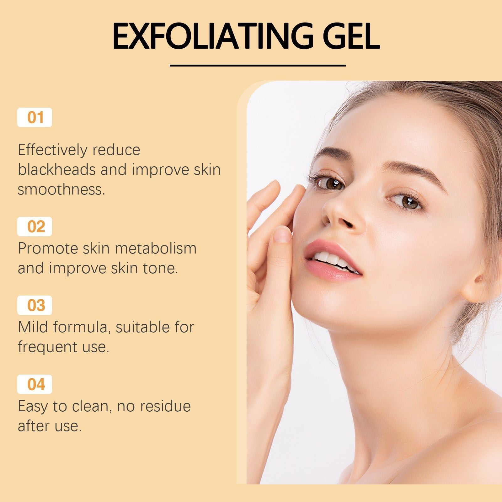 Brightening Enzymes Exfoliating Gel, Reduce Blackheads, Clear Pores, Glow Skin ,50g