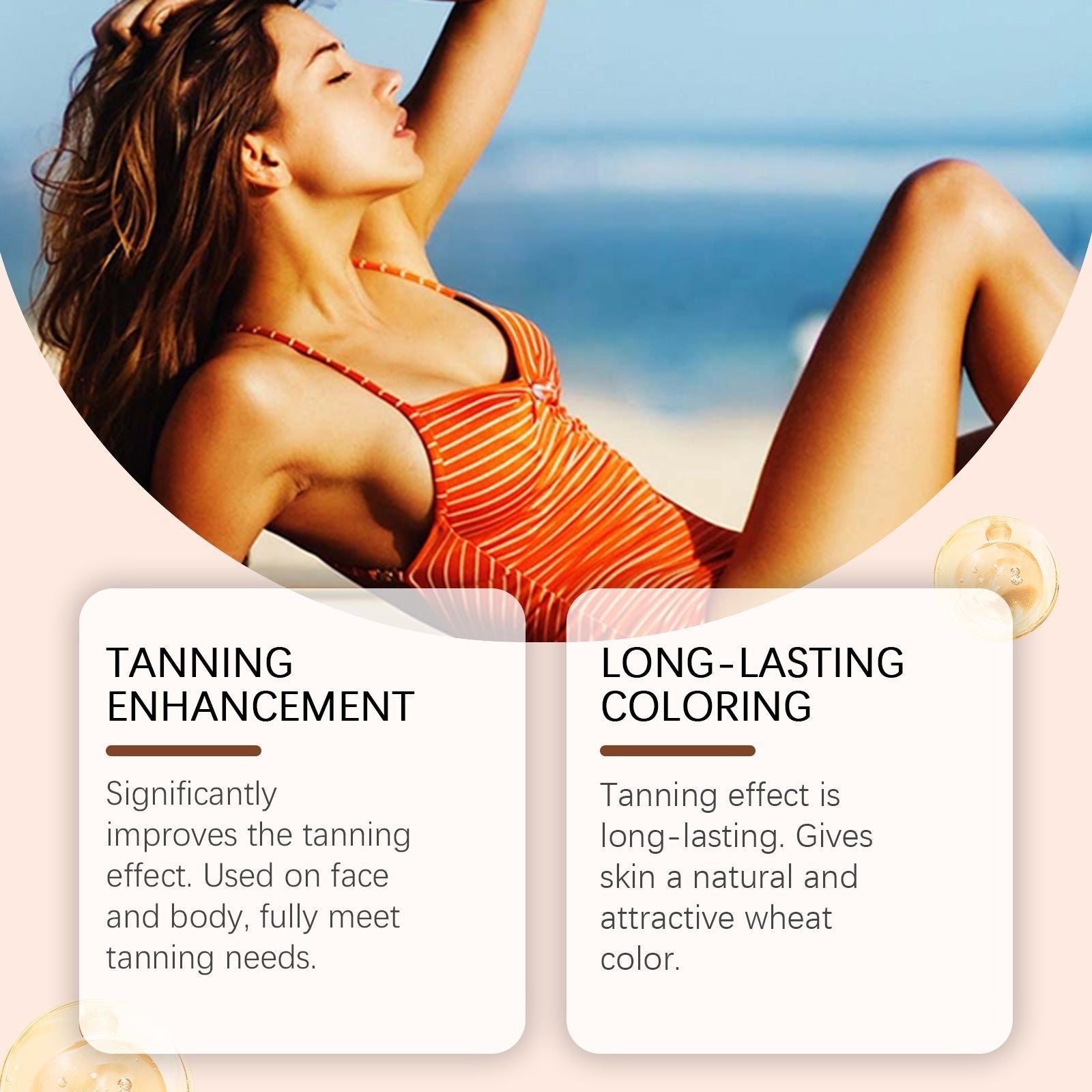 Black Aid Series Brightening Tanning Essence, Natural Sunless Glow, Moisturizing Black Serum ,30ml