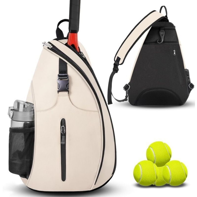 Tennis Sling Bag Water Resistant Tennis Crossbody Backpack for Men Women