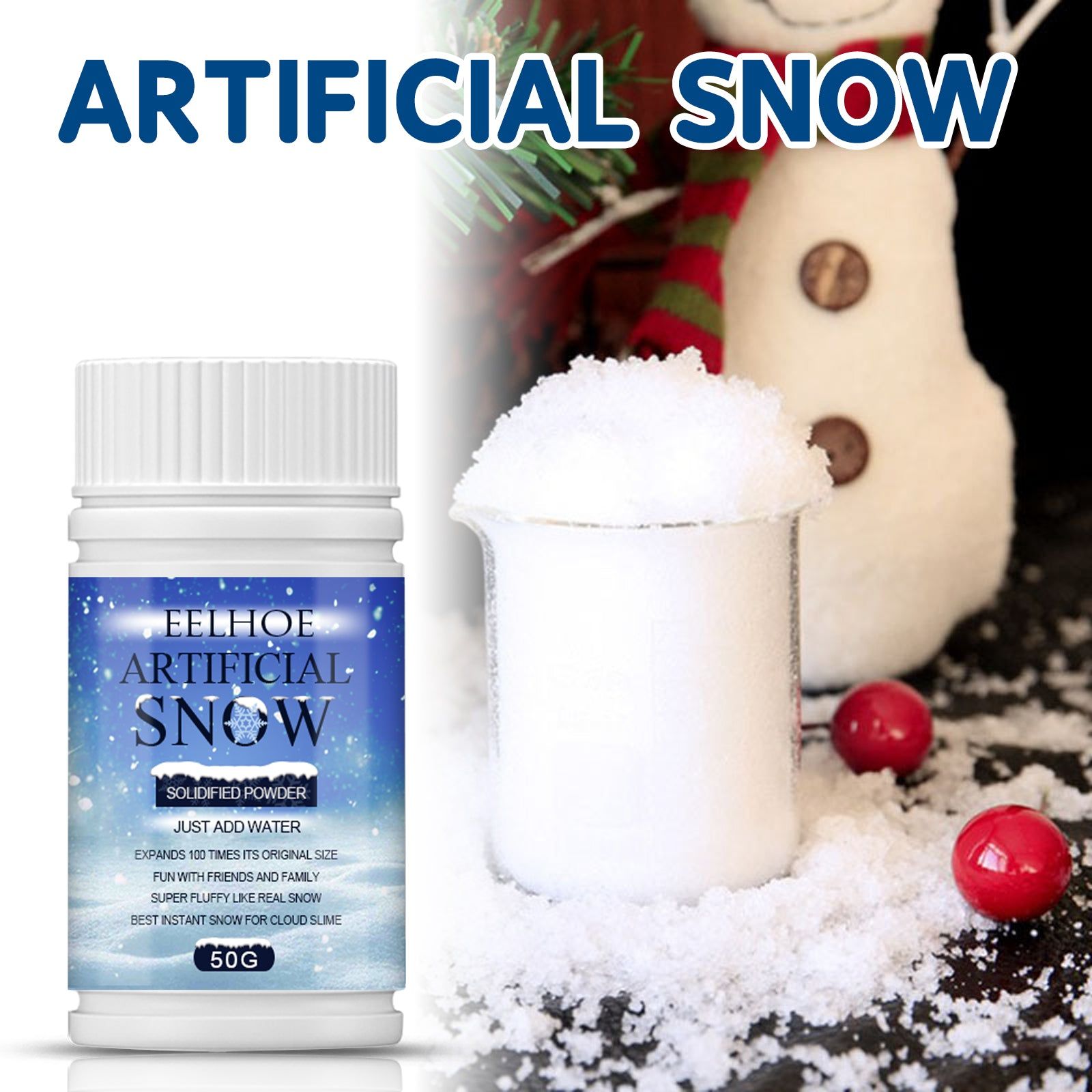 Create Magical Winter Scenes with Quick Snow Dry Plastic Snowflakes for Festive Decor ,50g