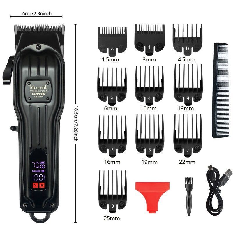 D4 Hair Clipper with 10 Guide Combs
