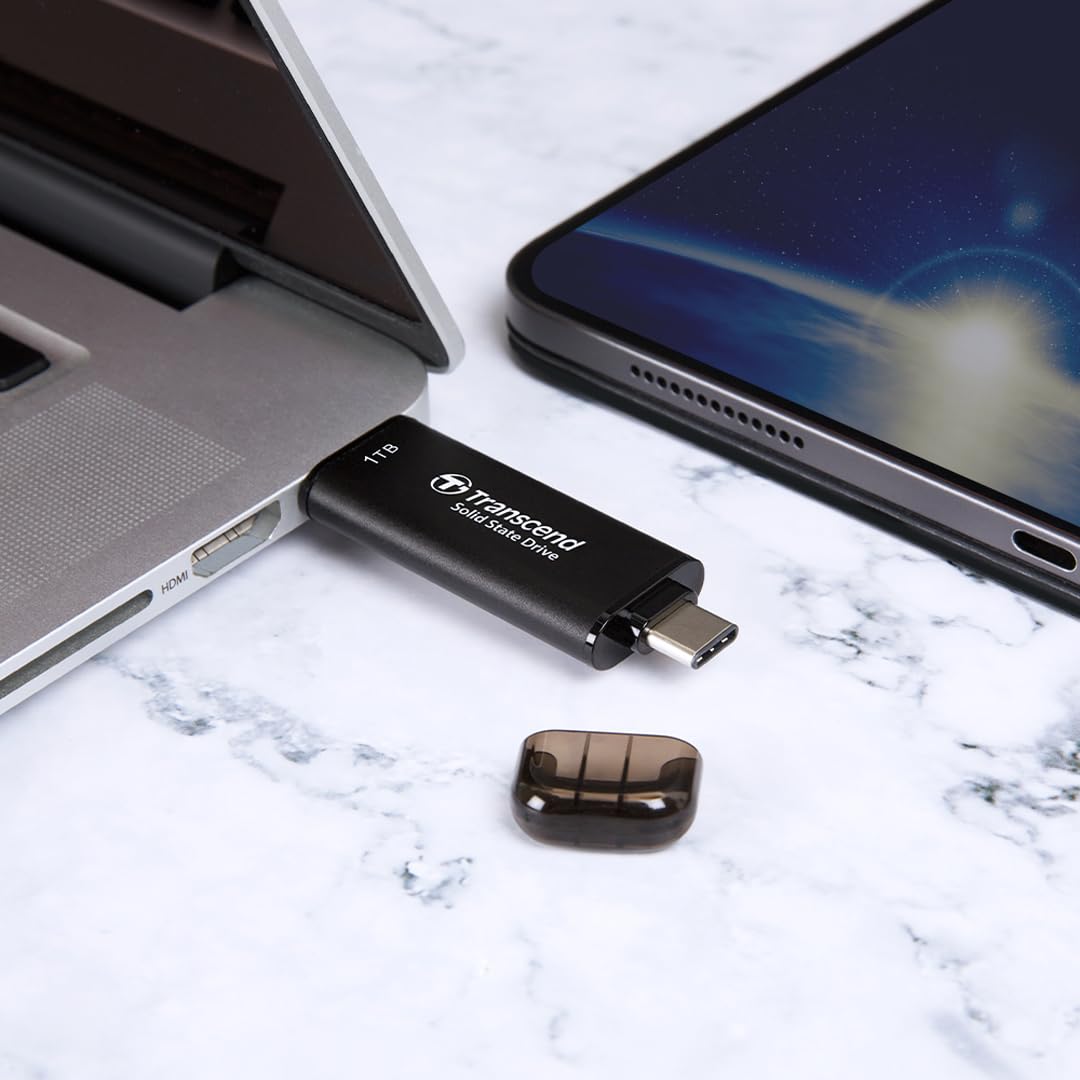 Transcend TS1TESD310C ,1TB, External SSD,ESD310C, USB 10Gbps, Type C/A ,Black