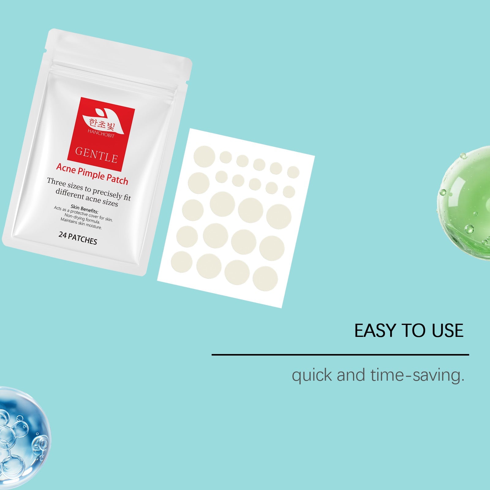 Clear Acne Patches, Gentle, Breathable, Fast-Acting, Skin-Friendly, Zit Cover, Pimple Spot Treatment ,24patches