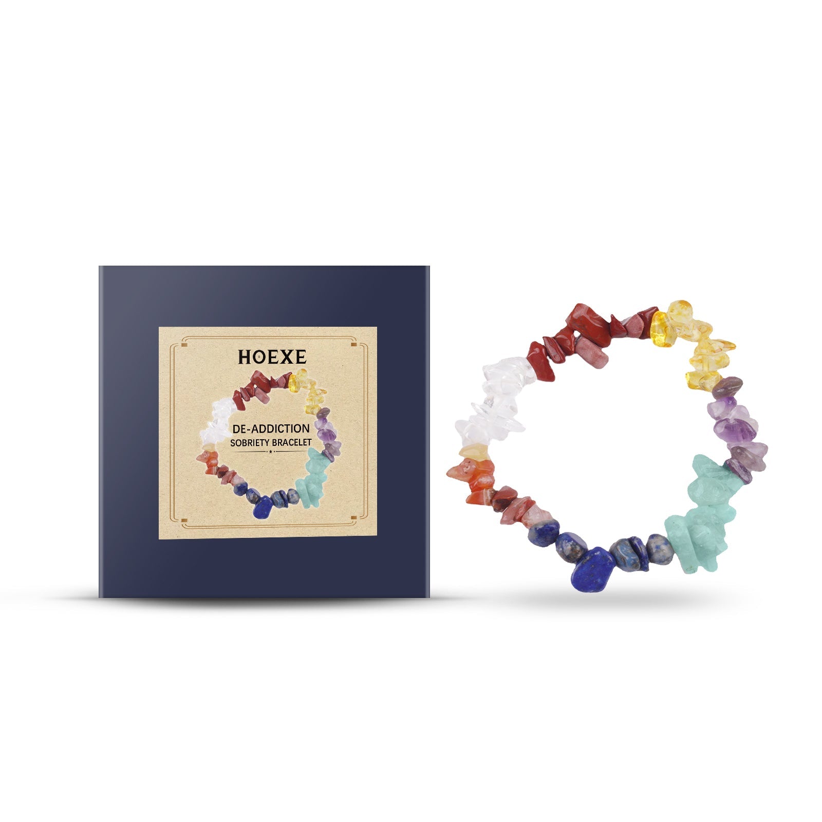 Colorful Crystal Bracelet for Body Care, Mood Boosting, Stylish Wrist Accessory ,1pcs