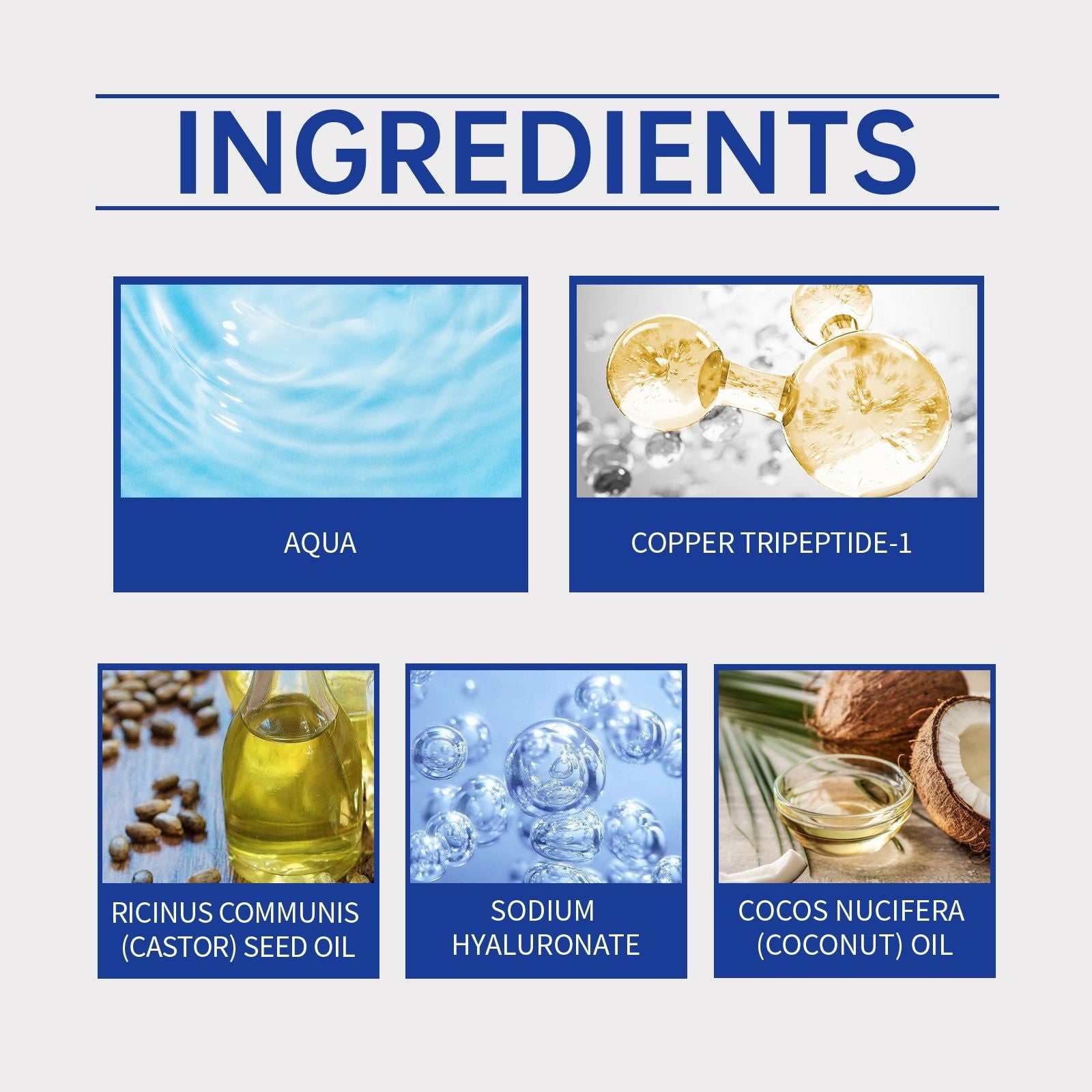 Blue Copper Peptide Hair Care Oil, Nourishing, Repairing, Moisturizing, Hair Growth, Anti-Damage ,20ml