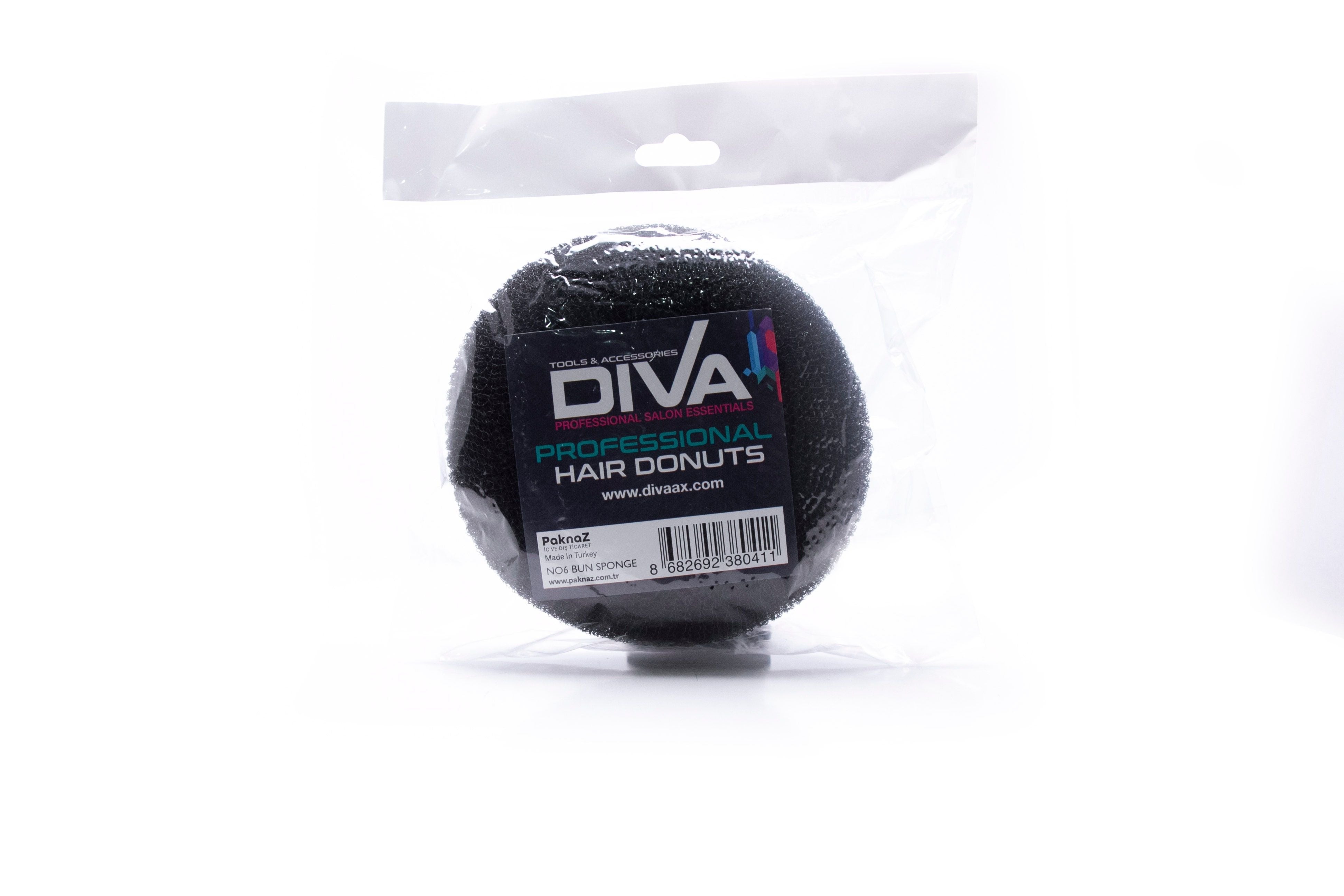 Diva Hair Bun Black Sponge, 1pc