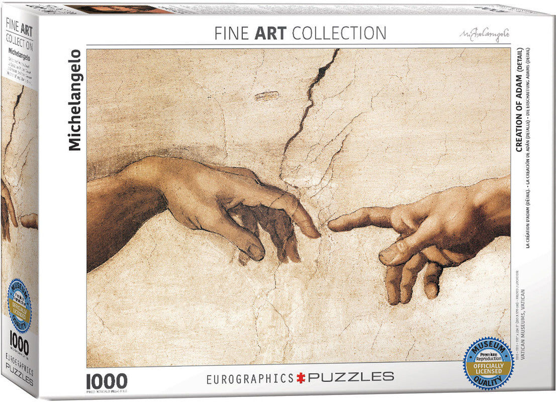 Creation Of Adam (Detail) 1000 Pieces Puzzle