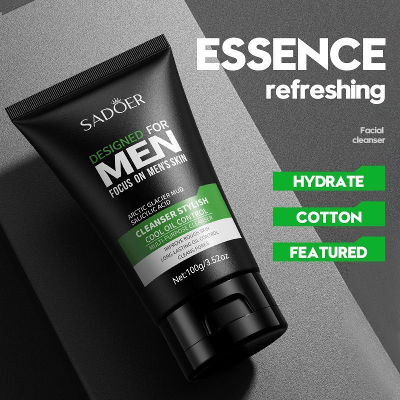 Men’s Oil Control Facial Cleanser 100g Refreshing Face Wash - SD96253