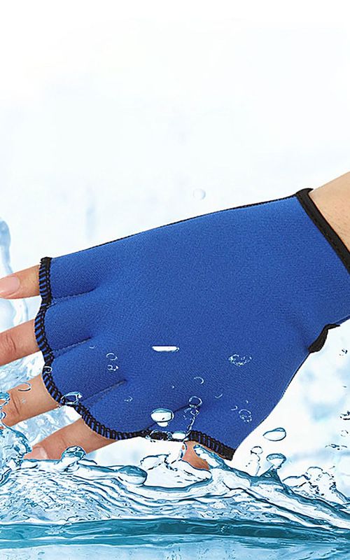 Webbed Swimming Gloves Fingerless Nylon Scuba Gloves For Diving Surfing