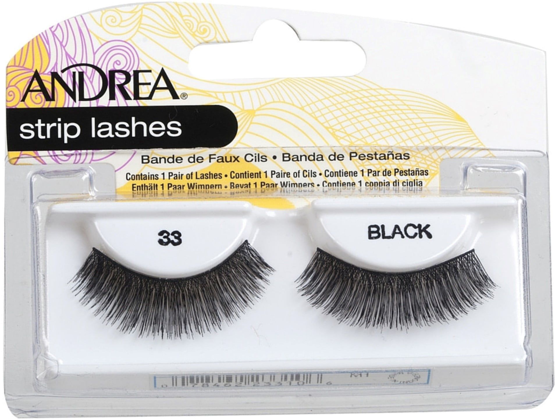 Andrea Strip Lashes 1 Pair, Black